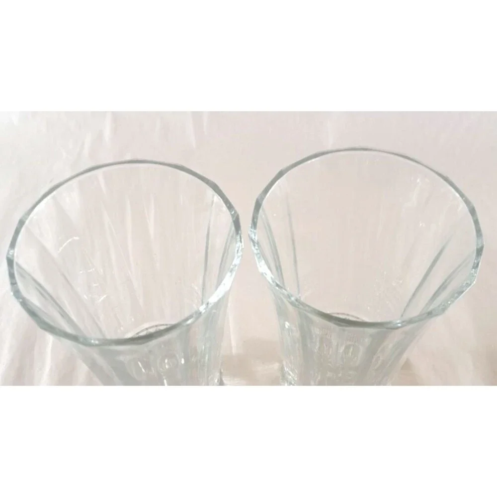 2 Cristal D'Arques Durand Victoria Crystal 16 oz Tumbler Water Glass Fluted 6.5